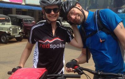 Kerstin Sieben & Kolja Stille Cycling on the  tour with redspokes